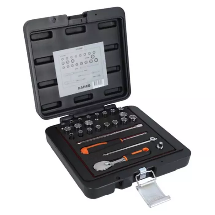 Bahco Bit Socket Set Imperial 1/4 inch with Ratchet Square, 6715MZ