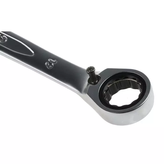 Bahco 1RM Series Ratchet Spanner 19 mm Metric Double Ended 248 mm Overall Length, 1RM-19