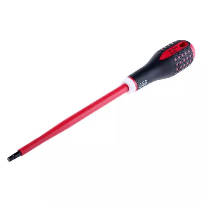 Bahco Hexagon Screwdriver 5 mm Tip 175 mm Blade VDE/1000V 297 mm Overall Length, BE-8705S