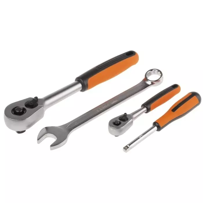 Bahco Deep Socket/Standard Socket/Spanner/Allen Key/Bit Set Metric 1/2 & 1/4 inch with Ratchet 6 Point, S108 (Set of 108 Pcs)