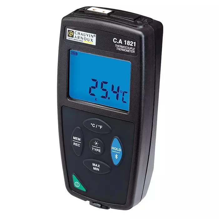 CHAUVIN ARNOUX Wired Digital Thermometer for Multipurpose Use E J K N R S T Probe 1 Input - With, P01654821