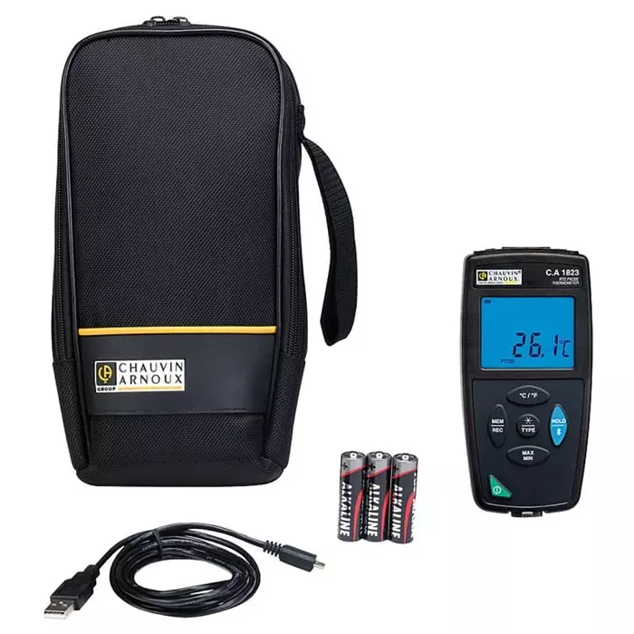 CHAUVIN ARNOUX Wired Digital Thermometer for Multipurpose Use PT100 PT1000 Probe 1 Input +400 (PT100), P01654823