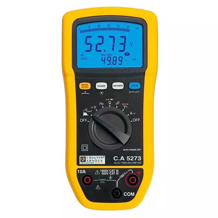 CHAUVIN ARNOUX Handheld Digital Multimeter True RMS 10 A AC 10 A DC 1000 V AC - RS Calibrated, P01196773