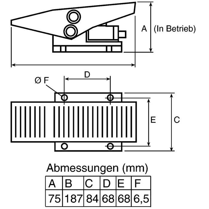 Norgren 03 Series Pedal Type Pneumatic Manual Control Valve 3/2 G 1/4 inch, 3068102