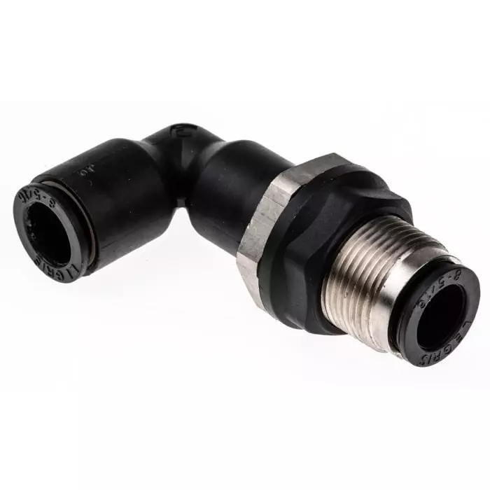 Legris LF3000 Series Bulkhead Tube-to-Tube Adaptor Push In 8 mm to Push In 8 mm Tube-to-Tube Connection Style, 3139 08 00 (Pack of 5 Pcs)