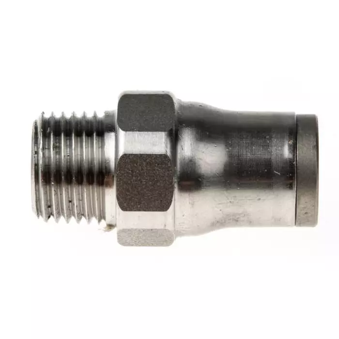 Legris LF3800 Series Straight Threaded Adaptor NPT 1/8 Male to Push In 6 mm Threaded-to-Tube Connection Style, 3805 06 11