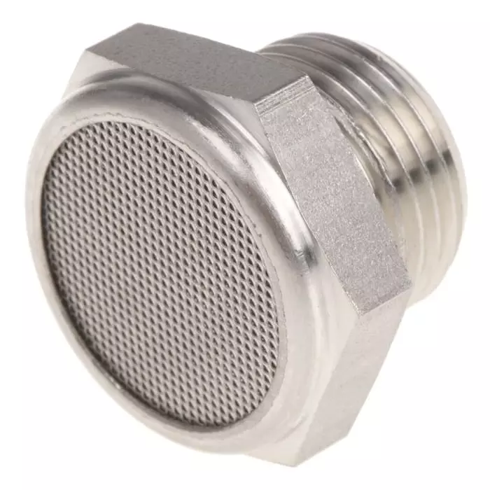 Legris 0682 Series Pneumatic Silencer Stainless Steel 12 Bar Threaded G 3/8 Male, 0682 00 17