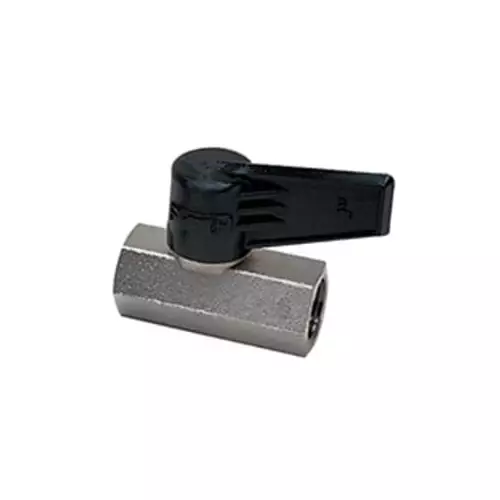 Legris Nickel Plated Brass Ball Valve Threaded 3/8 inch, 0492 07 17 (Pack of 5 Pcs)