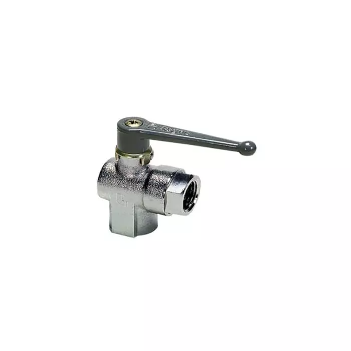 Legris Nickel Plated Brass Ball Valve Threaded BSP 1/4 inch 20.04 Bar Operating Pressure, 0472 06 13 (Pack of 5 Pcs)