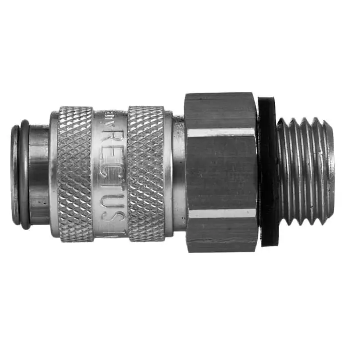 Legris Nickel Plated Brass Female Pneumatic Quick Connect Coupling, 1/4 in Male 16 mm Female Thread, 21KLAW13MPN