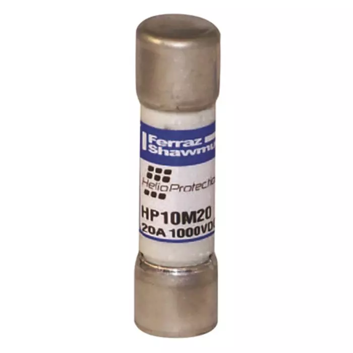 Mersen Glass Melamine Cartridge Fuse 20 A 1 kV DC 10x38 mm, HP10M20 (Pack of 10 Pcs)
