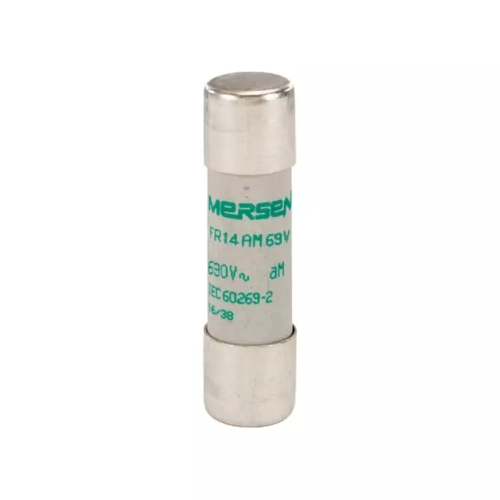 Mersen Slow-Blow Ceramic Cartridge Fuse 1 A 690 V AC 14x51 mm, FR14AM69V1 (Pack of 10 Pcs)
