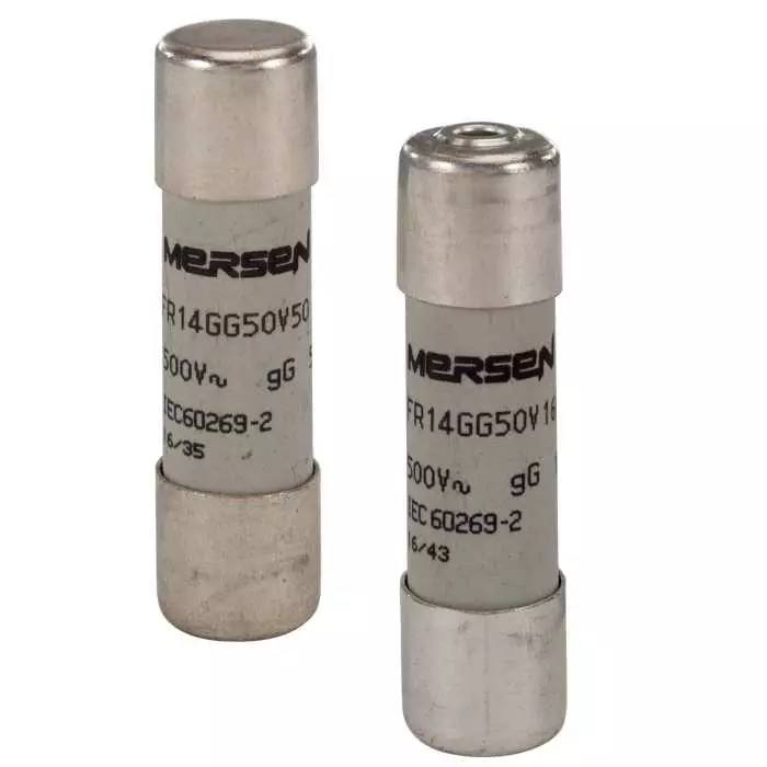 Mersen Slow-Blow Ceramic Cartridge Fuse 6 A 500 V AC 14x51 mm, FR14GG50V6P (Pack of 10 Pcs)