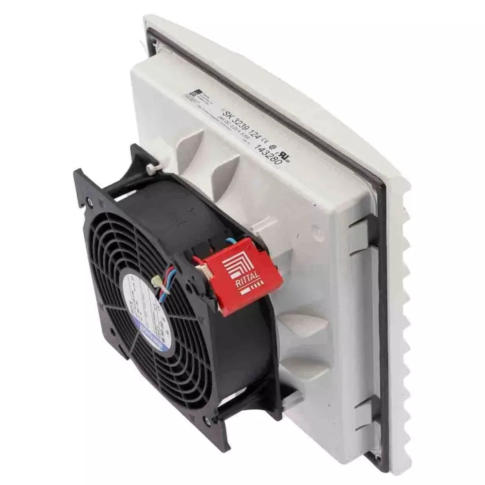 Rittal SK Series Filter Fan 24 V DC DC Operation 100m³/h Filtered 105m³/h Unimpeded IP54 204x204mm, 3239124