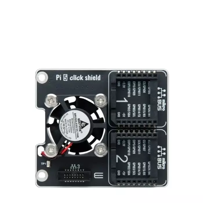 MikroElektronika Pi 5 Click Shield Evaluation Board for Raspberry Pi 5 Host Boards for Pi 5 Click Shield, MIKROE-6423