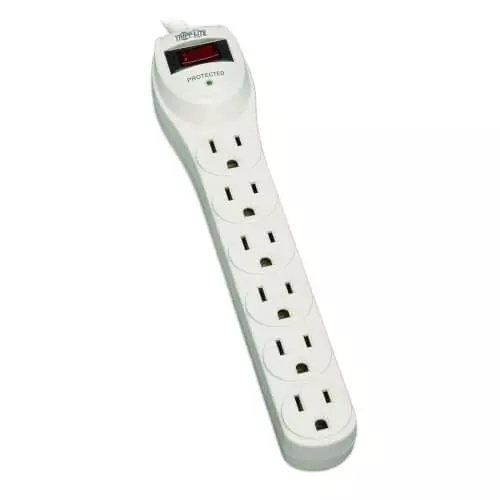 TRIPP LITE Standard Series Surge Protector 6 Outlet 20 A Current 125 VAC Voltage Rating, TLP602