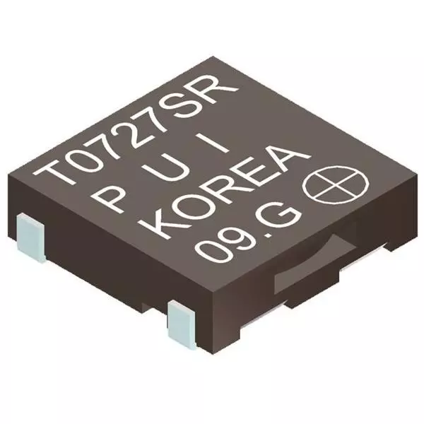 PUI AUDIO Transducers Electromagnetic Board Mount 85 dBA Sound Pressure Level, SMT-0727-S-R