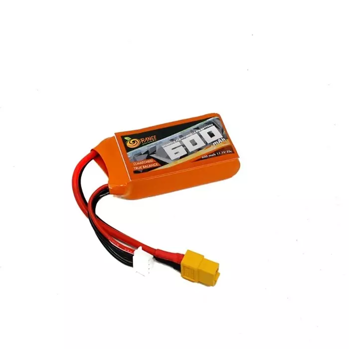 Orange 11.1V 600 mAh 25C 3S Lithium Polymer Battery Pack
