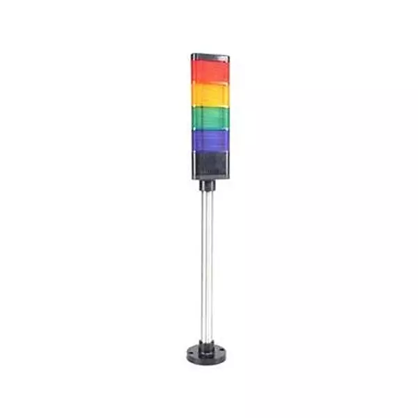 MALLORY Stack Light, Blu/Grn/Red/Yel, 85Dba, 24V, Jtc028-Rygb-Csl