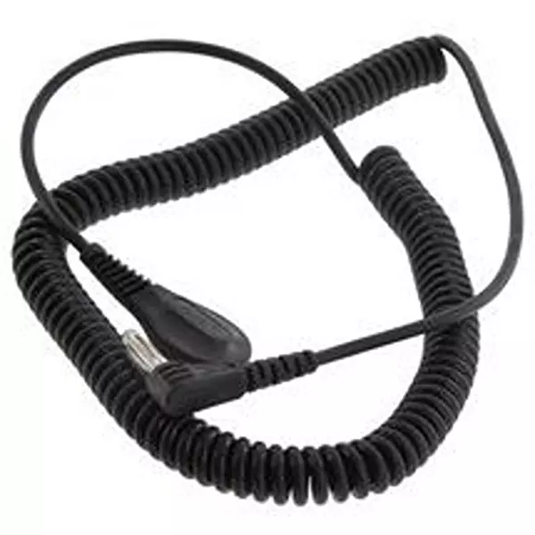 DESCO Ground Cord, Elastic Coil, 6Ft, Black, 09202.