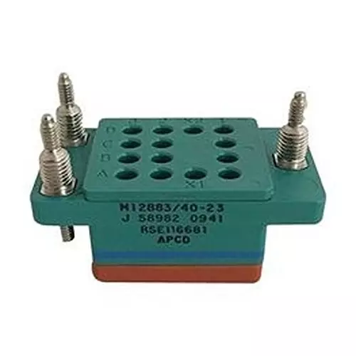 AMPHENOL PCD Relay Socket, 14 Pos, 10A, Panel, M12883/40-05 Lc