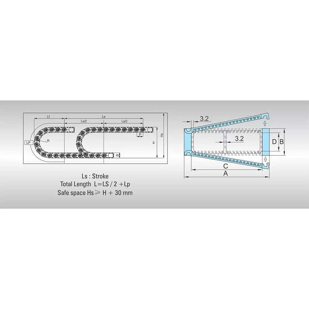controlwell-cable-drag-shift-n-type-chain-both-side-open-separated-side-band-inner-width-175-mm-bending-radius-150-mm-st055n175