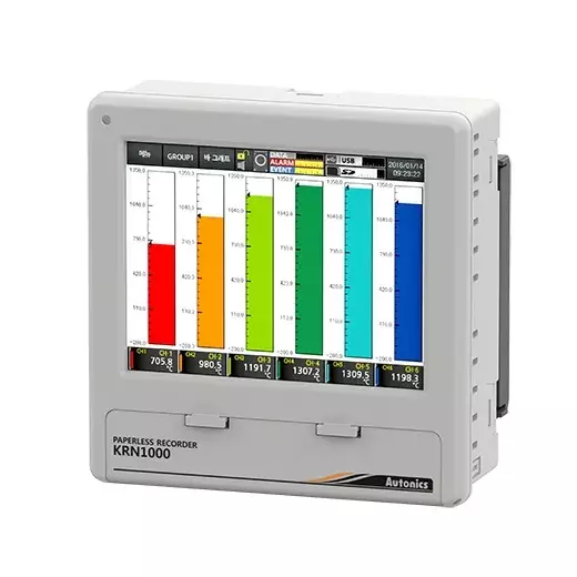Autonics LCD Touchscreen Paperless Recorder 16CH x IO1 x COM, KRN1000-1611-0S