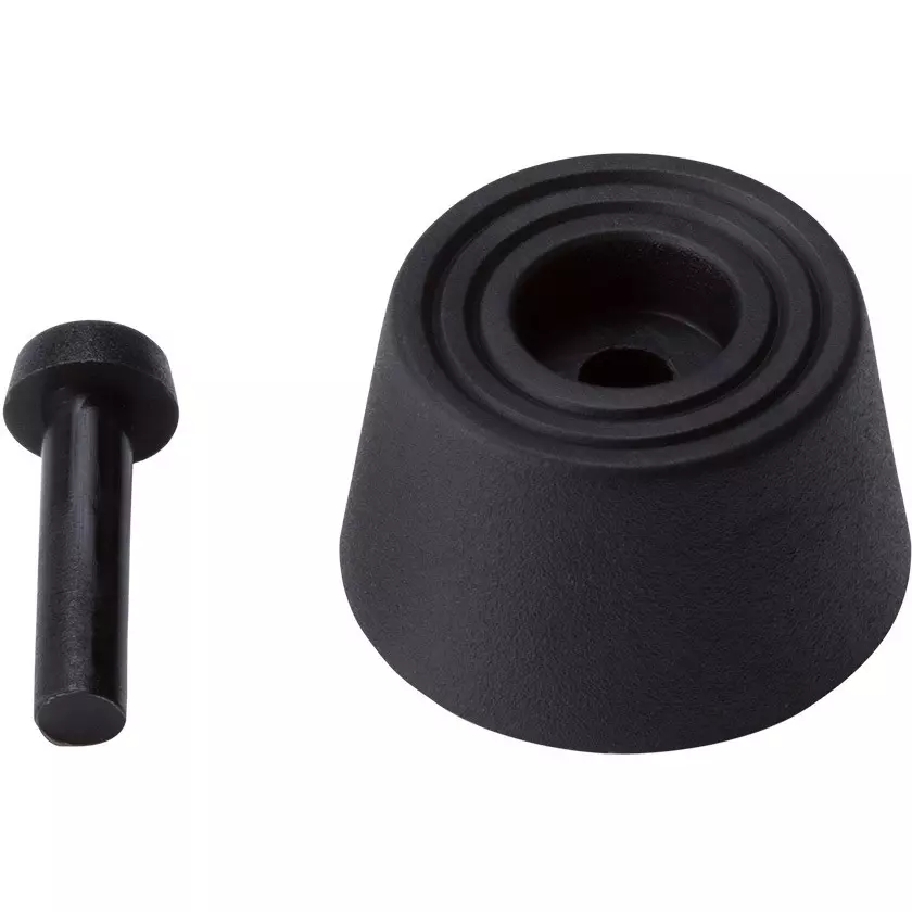 TAKACHI One-Touch Type Rubber Foot LDPE Main Unit Material PP Pin Material Black Color, TP-6 (Pack of 10)