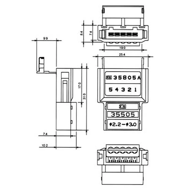 3M CC-LINK Connection Plug, 35805-6000-B0M GF