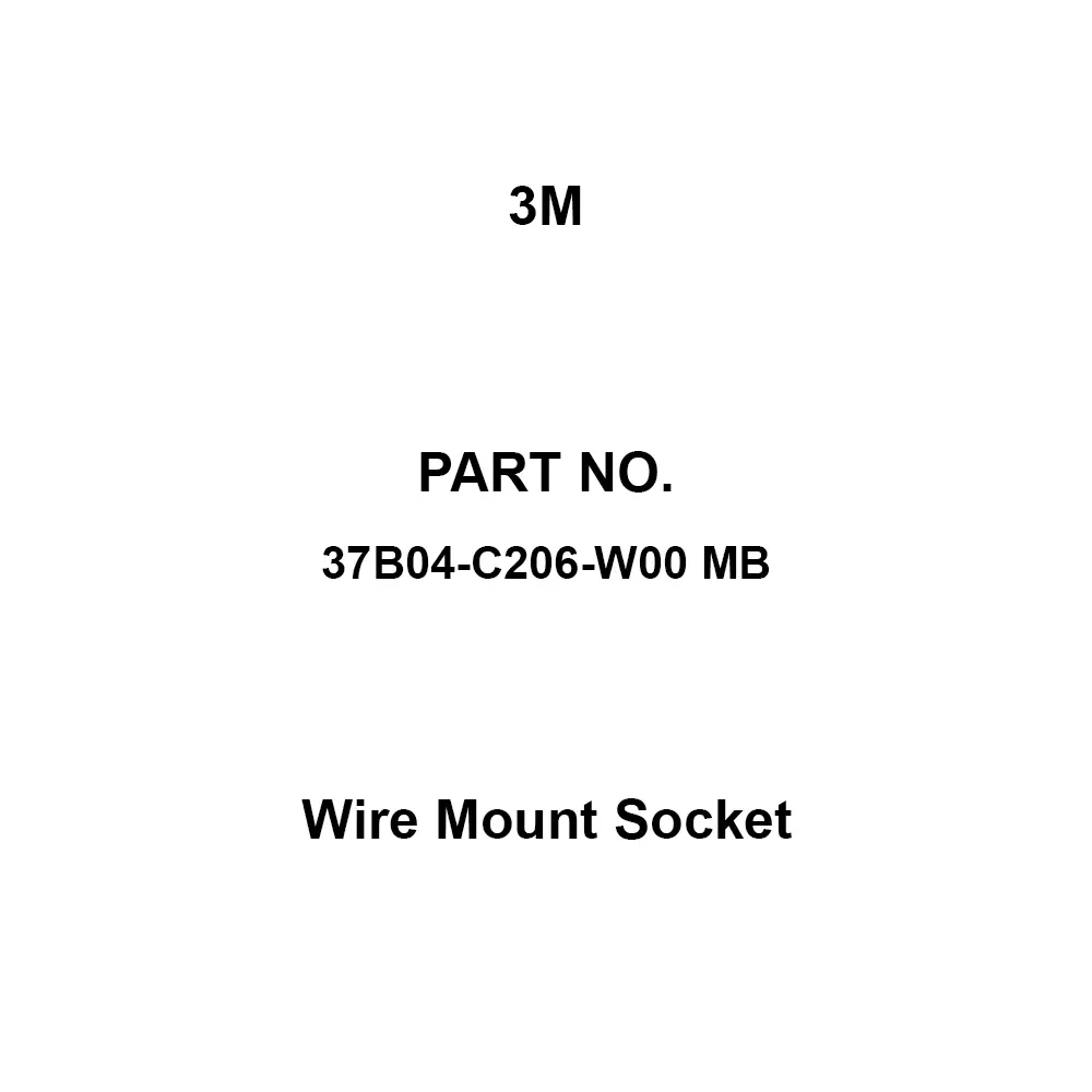 3M Wire Mount Socket 4 Pole, 37B04-C206-W00 MB