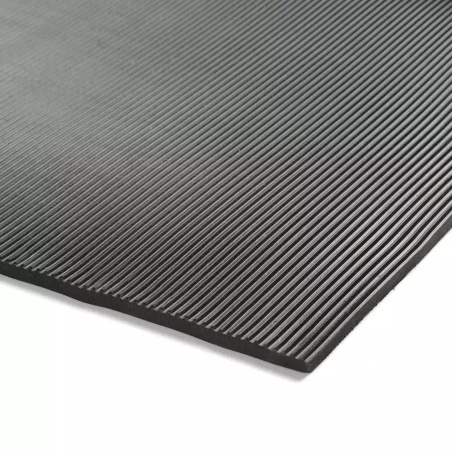 Raychem Electrical Insulating Mats Dark Grey Corrugated Glossy Finish 3.7 mm Thickness, 1.2 m Width, 5 m Length, DEA0020976 (1 Pair)