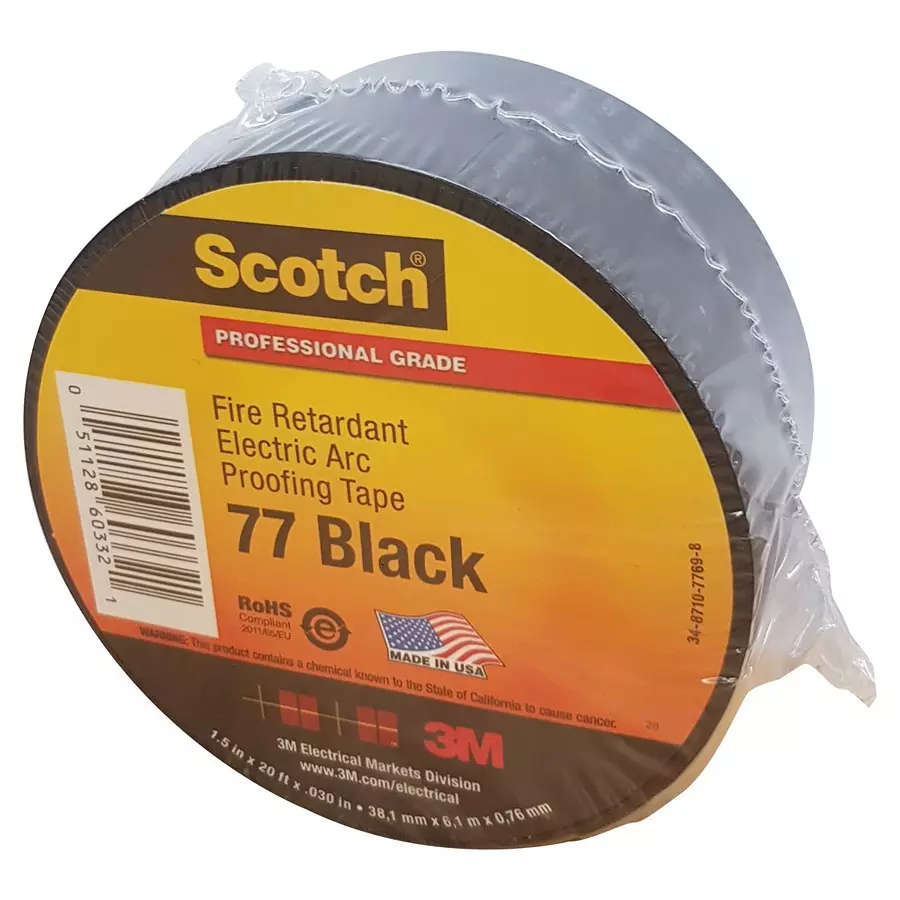 3M TAPE, ELASTOMER, 6.1M X 38.1MM, 77 38MM