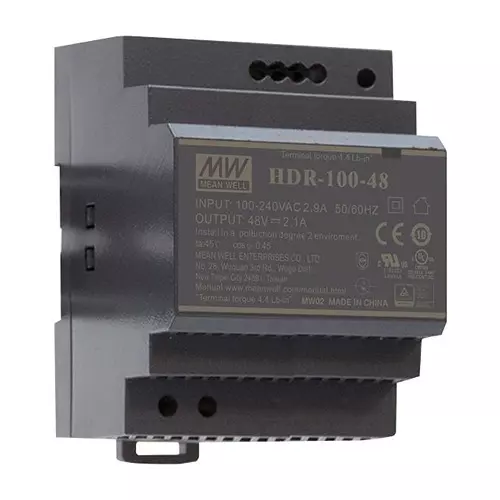Mean Well POWER SUPPLY, AC-DC, 48V, 1.92A, HDR-100-48N