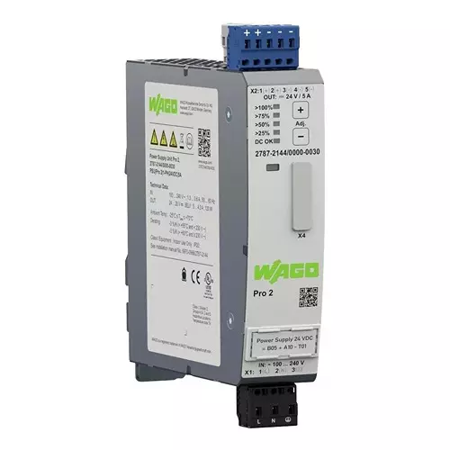 Wago POWER SUPPLY, AC-DC, 24V, 5A, 2787-2144/000-030