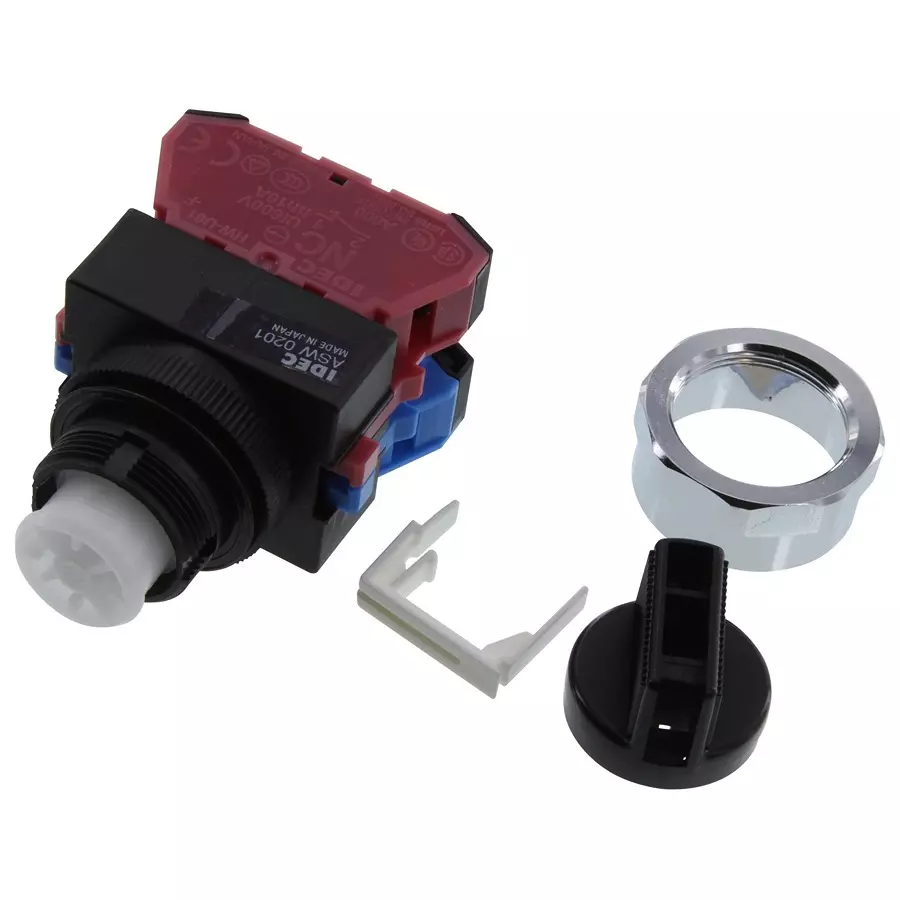 IDEC SWITCH, SELECTOR, DPST-1NO/1NC 10A, 600V, ASW211