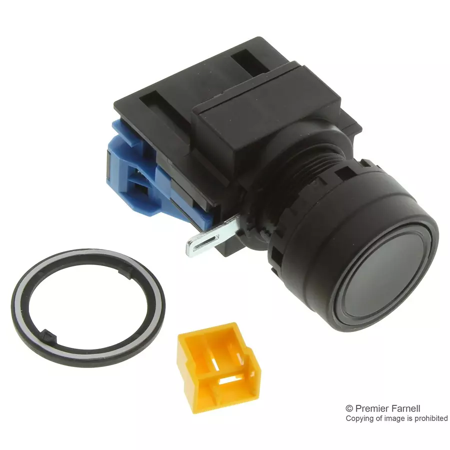 IDEC SWITCH, INDUSTRIAL PUSHBUTTON, 22MM, HW1B-M1F10-B