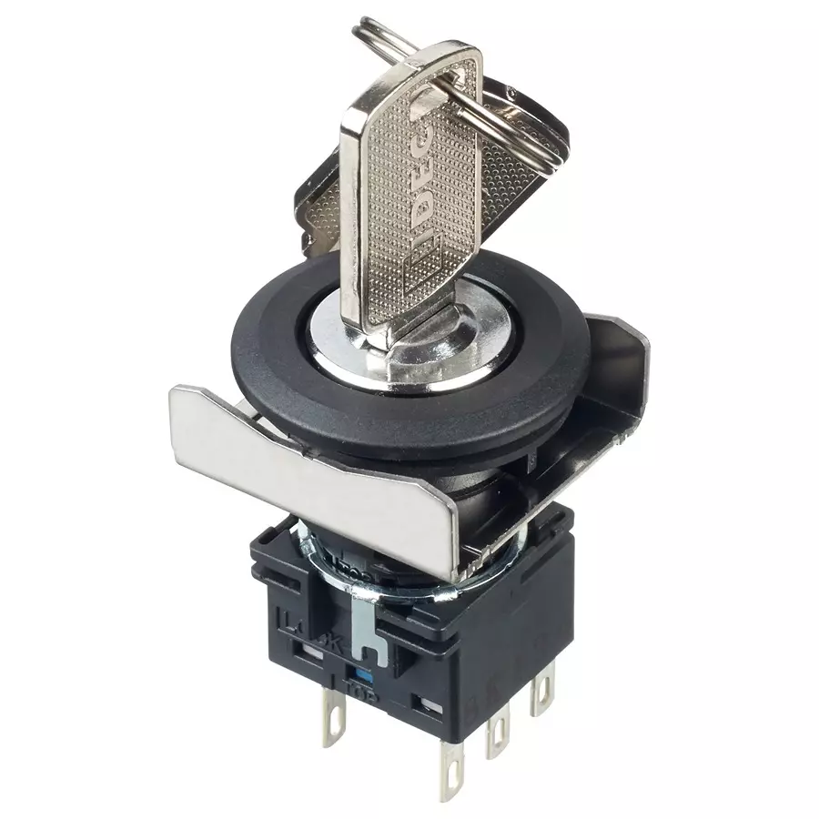 IDEC KEYLOCK SWITCH, 3PDT, 3 POS, 5A, 250VAC, LBW6K-3ST6A