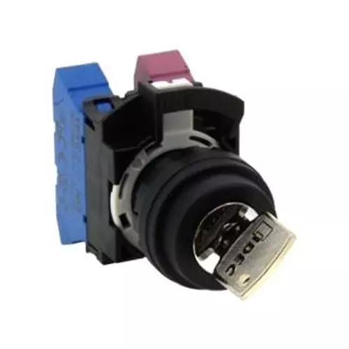 IDEC KEY OPERATED SW, DPST, 10A, 110VAC, 2POS, HW1K-2AP20