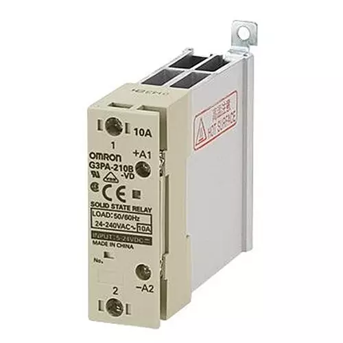 OMRON INDUSTRIAL AUTOMATION SSR, DIN, 40A, 5-24VDC, 1 POLE, G3PA-240B-VD DC5-24