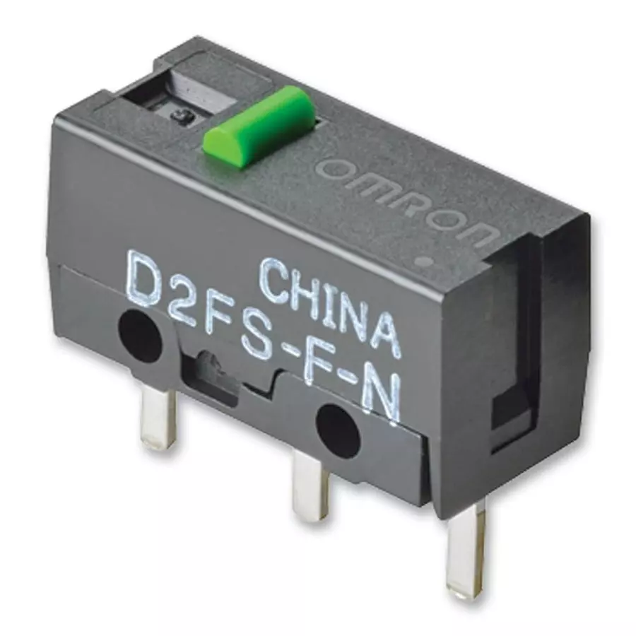OMRON ELECTRONIC COMPONENTS MICROSWITCH, PLUNGER, SPST, 0.1A, 6VDC, D2FS-F-N (Pack of 10 Pcs)