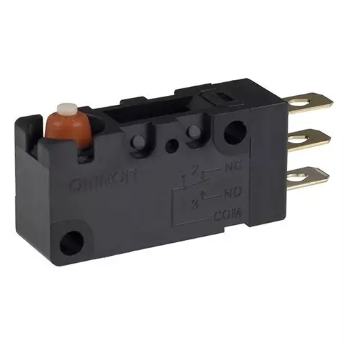 OMRON ELECTRONIC COMPONENTS MICROSWITCH, PIN PLUNGER, SPDT, 5A 250V, D2VW-5-1HS