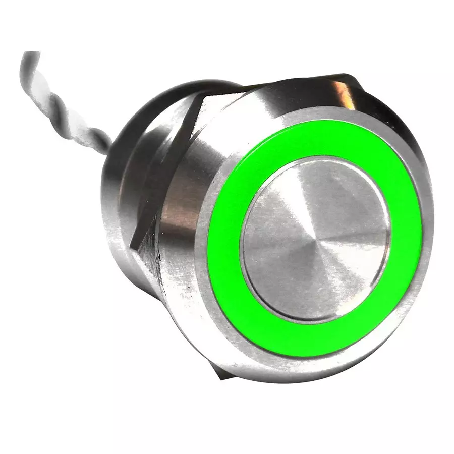 BULGIN LIMITED CAPACITIVE SW, DPDT, 0.01A, 12V, GRN/RED, MC25LOSGR