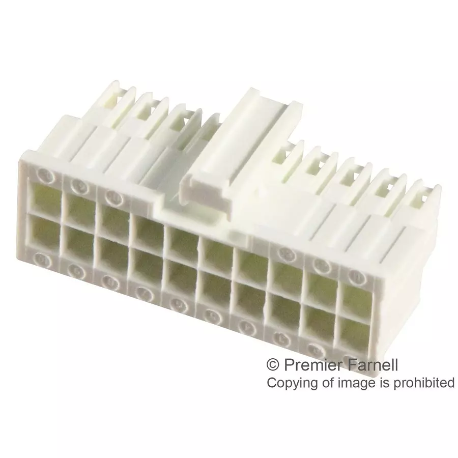 SAMTEC RECEPTACLE HOUSING, 20POS, NYLON, IPD1-10-D