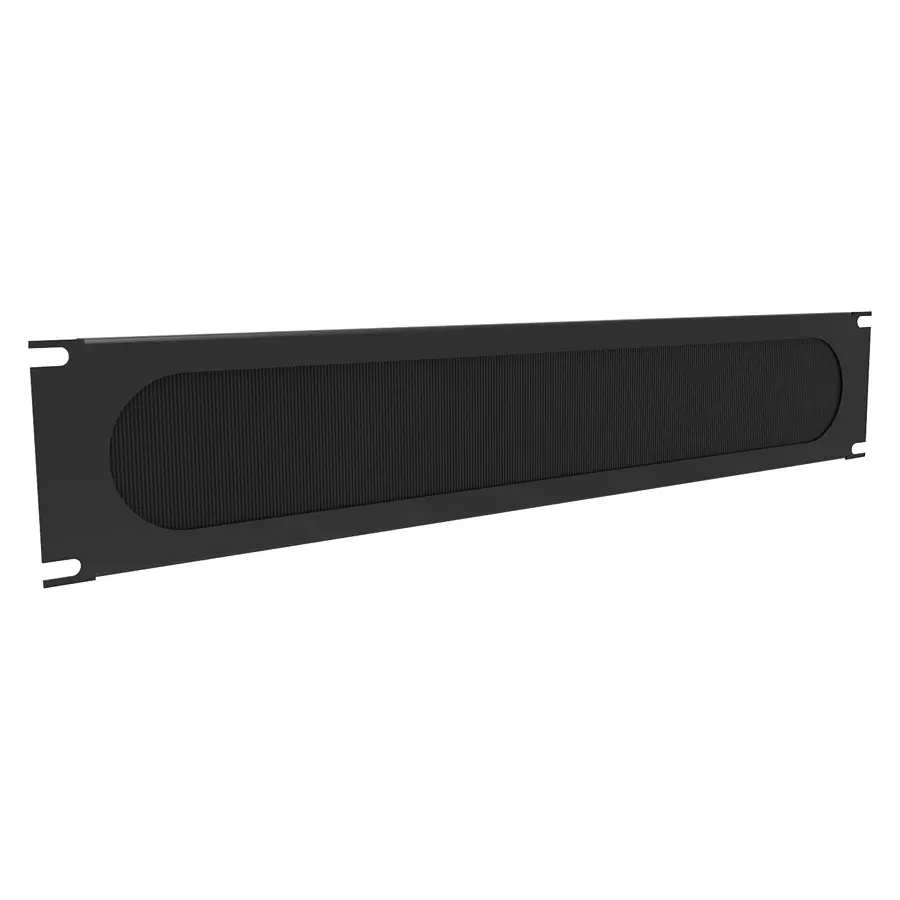 HAMMOND Rack & Cabinet Cable Organizers RACK PANEL, STEEL, 2U, BLACK, BRP2UBK