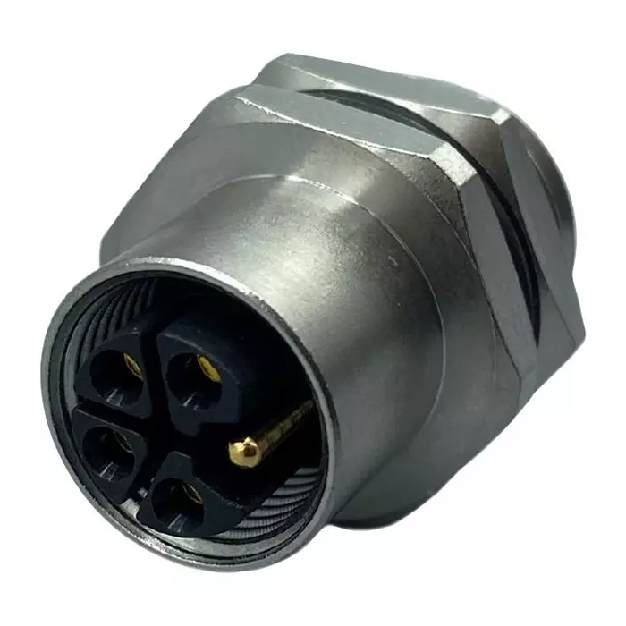 NORCOMP Sensor Conn, M12, 5Pos, Rcpt, Panel, 860-LP5-21SR004