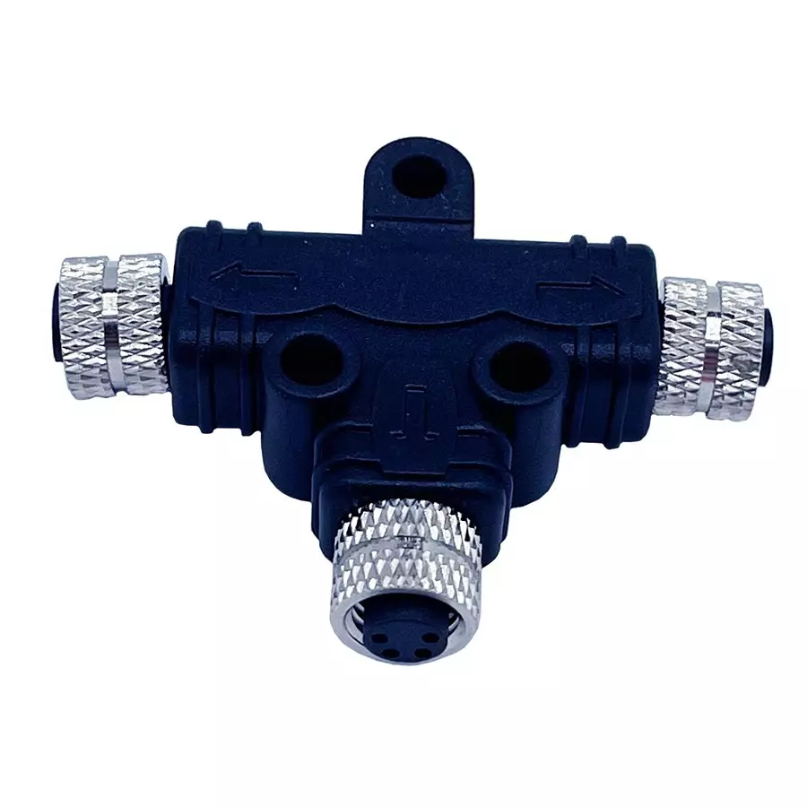 NORCOMP T Splitter Conn, 5P M8 Rcpt-2X5P Plug, T54-B05-FMMR001
