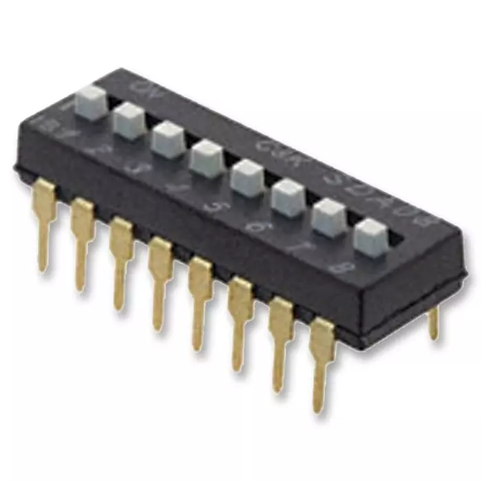 C&K COMPONENTS Switch, Raised, 8 Way, Tht, SDA08H1BD