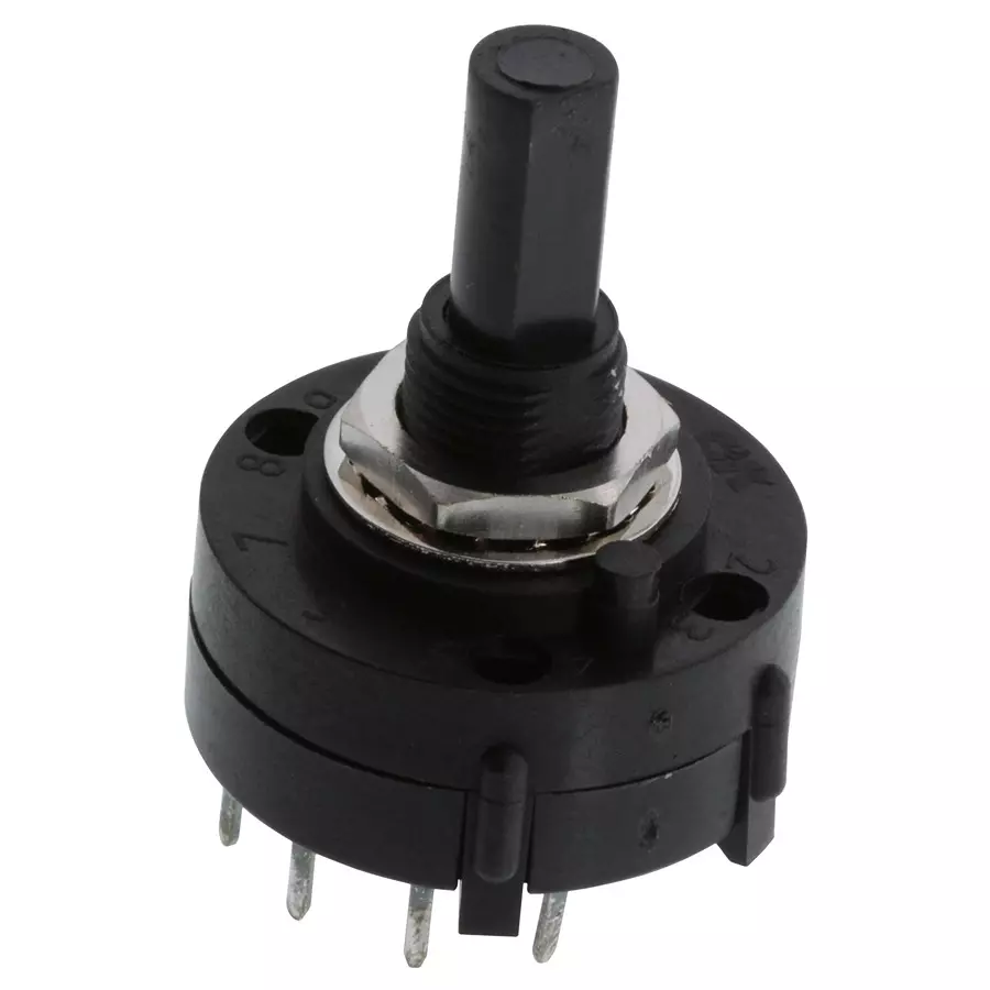 C&K COMPONENTS Rotary Switch, 1 Pole, 10Pos, 2.5A, 125V, A11003RNCQ