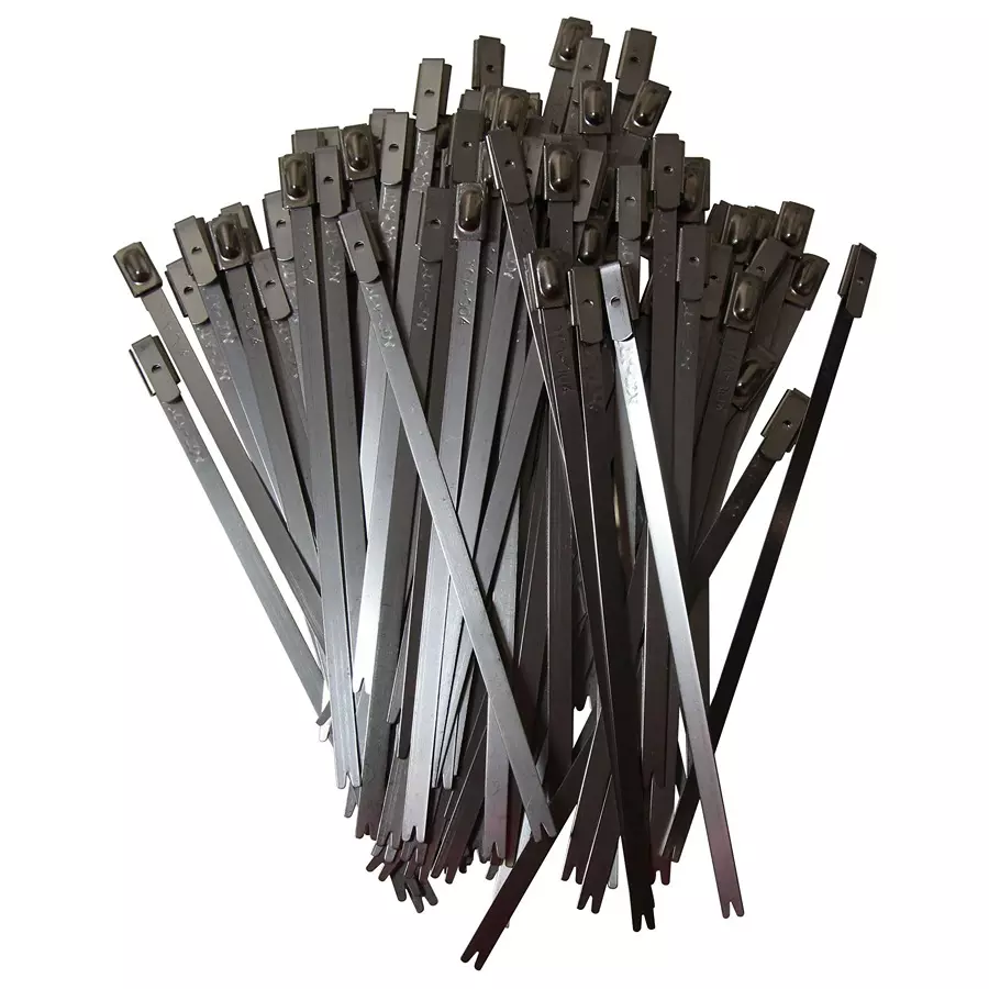 HELLERMANNTYTON Cable Tie, S/S, 127X4.6 mm, Pk100, 111-93058 (Pack of 100)