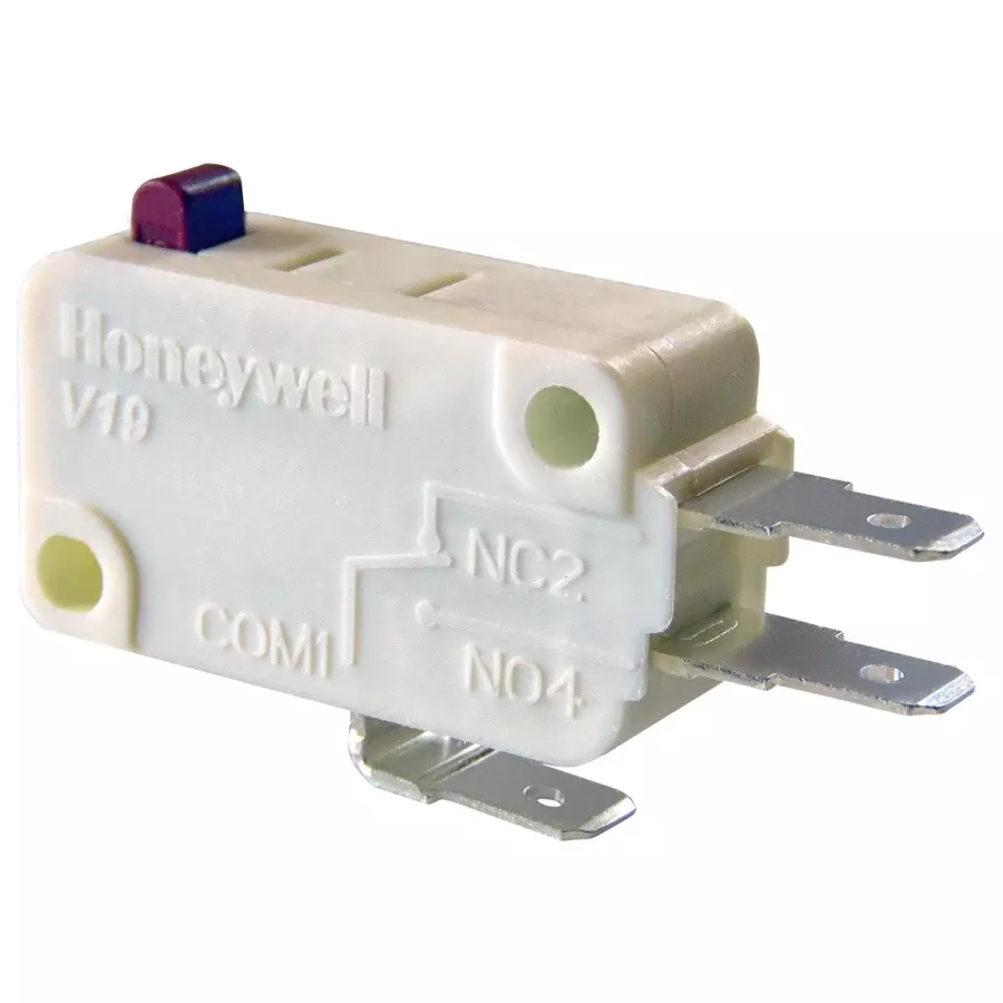 Honeywell Microswitch, Spst-Nc, 16A, 125Vac, 100Gf, V19T16-EC100.